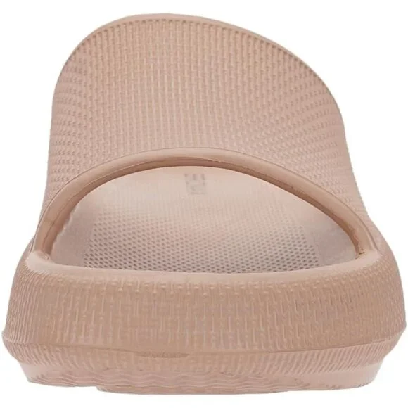 Women's Light Brown Pillow Slides Slippers Shower Sandals Cushioned Thick Sole - Picture 3 of 6